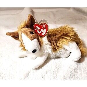 Ty Beanie Buddy Collie Dog "Cassie" Plush Puppy 7" WITH TAGS year 2000 Vintage